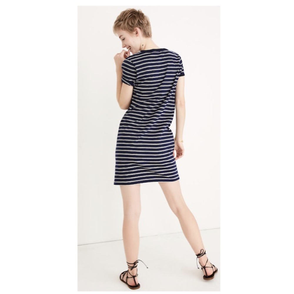 Madewell Tina Stripped T-shirt Dress NWT